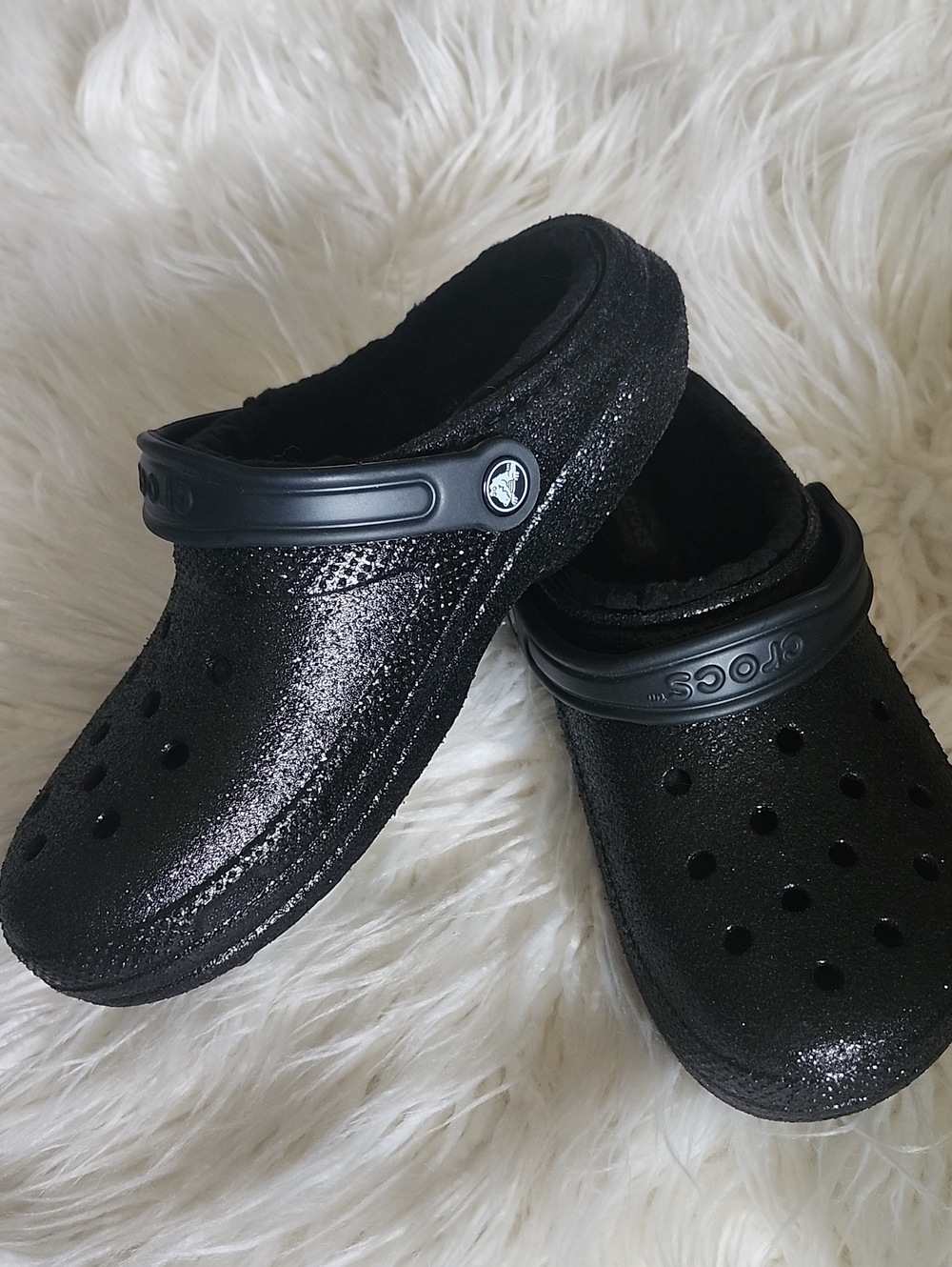 Glitter Fur Lined Crocs